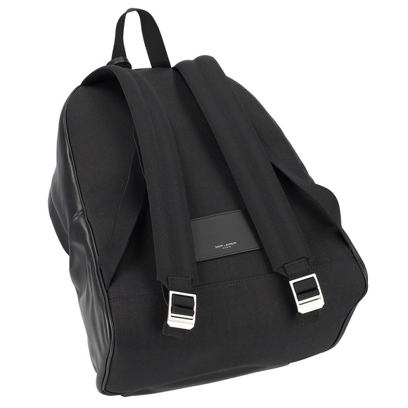 Saint Laurent Leather Black Backpack Genuine Rucksack - Picture 1 of 4